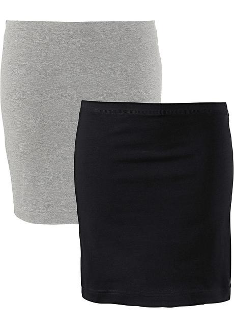 Frauen Stretch-Shirtrock,in Grau meliert 32//34