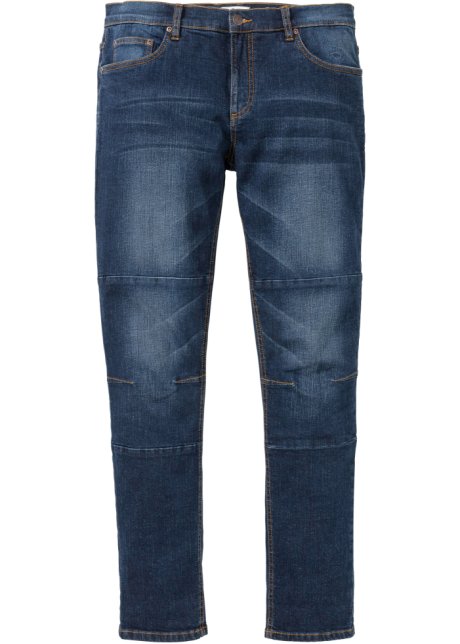 Regular Fit Stretch-Jeans m. Komfortschnitt, Tapered in blau von vorne - John Baner JEANSWEAR