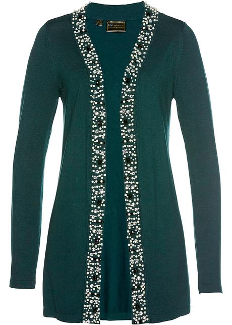 Poncho mit Perlen Applikation