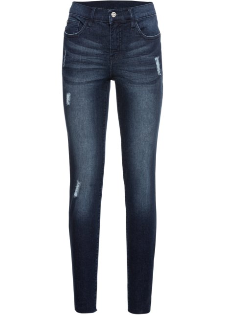 Skinny Jeans in blau von vorne - BODYFLIRT