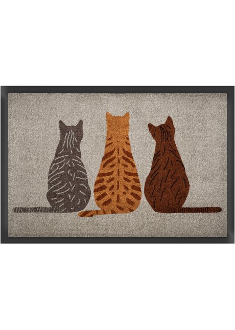 Fußmatte mit Katzenmotiv in beige - bpc living bonprix collection