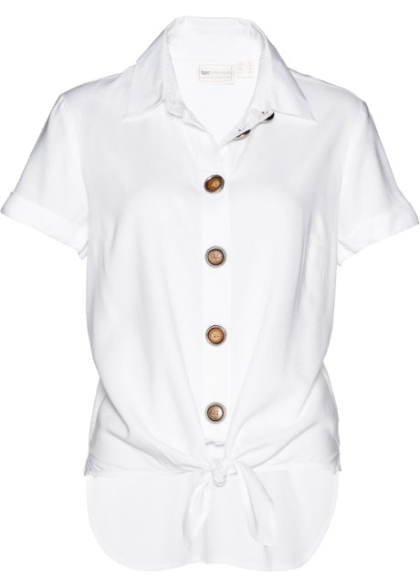 Viskose Bluse in weiß von vorne - bpc selection