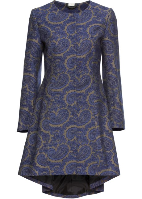 Mantel, tailliert in blau von vorne - BODYFLIRT boutique