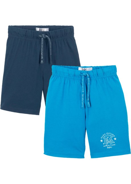 Jungen Shirt-Hose (2er Pack) in blau von vorne - bpc bonprix collection