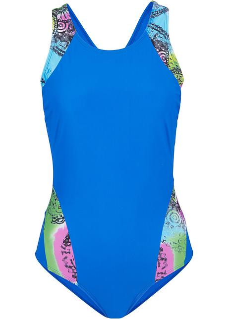 Sportiver Badeanzug Mit Shape Effekt Blau