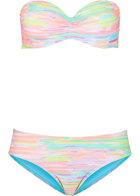 Cup D 38 Neu Bügel Bikini 2-tlg. Set 75 975484 in Blau//Pink//Türkis bedruckt
