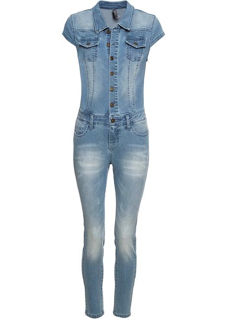 Jeans Jumpsuit Mit Knopfen Light Blue Bleached Rainbow Online Bestellen Bonprix De