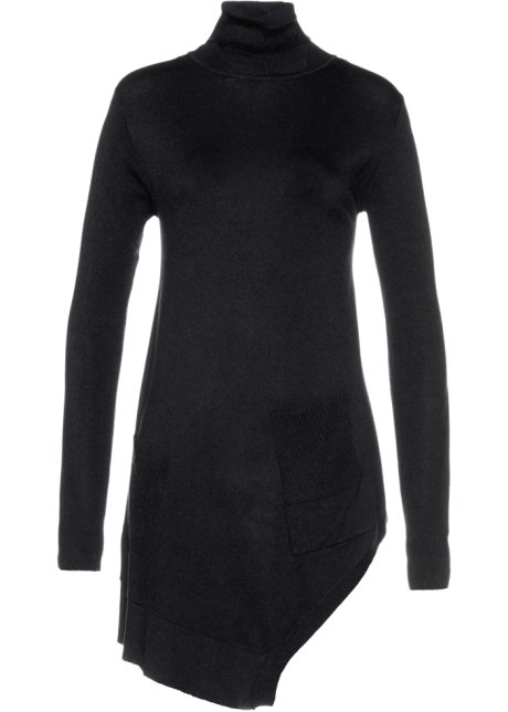 Long-Pullover in schwarz von vorne - bpc selection
