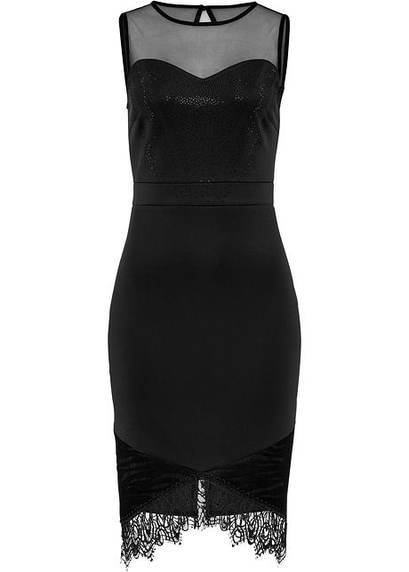 Kleid Mit Spitze Schwarz Bodyflirt Boutique Bonprix De