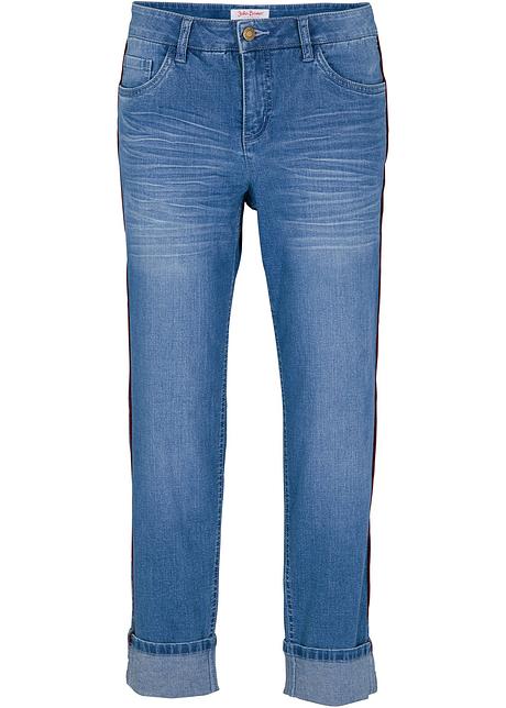 Coole Boyfriend Jeans Mit Seitlicher Biese Gut Geeignet Als Home Office Jeans Hellblau Normal