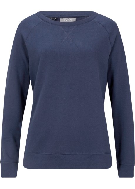 Basic Sweatshirt in blau von vorne - bpc bonprix collection