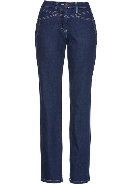 Komfort-Stretchhose in blau von vorne - bpc selection