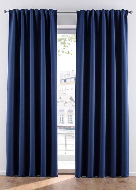 Verdunkelungsvorhang einfarbig mit Thermofunktion (1er Pack) in blau - bpc living bonprix collection