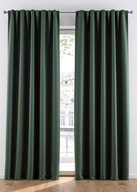Verdunkelungsvorhang einfarbig mit Thermofunktion (1er Pack) in grün - bpc living bonprix collection