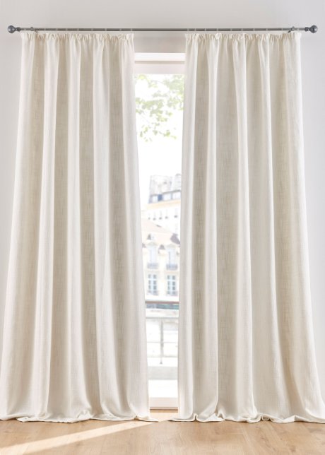 Blickdichter Vorhang mit Struktur (1er Pack) in gelb - bpc living bonprix collection