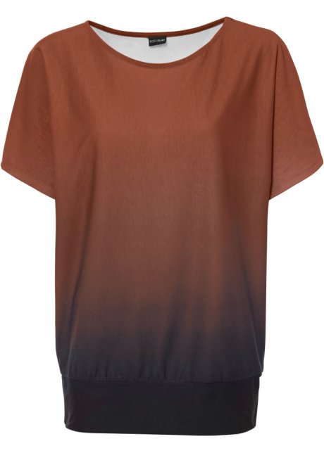 Shirt mit Farbverlauf  in braun von vorne - BODYFLIRT