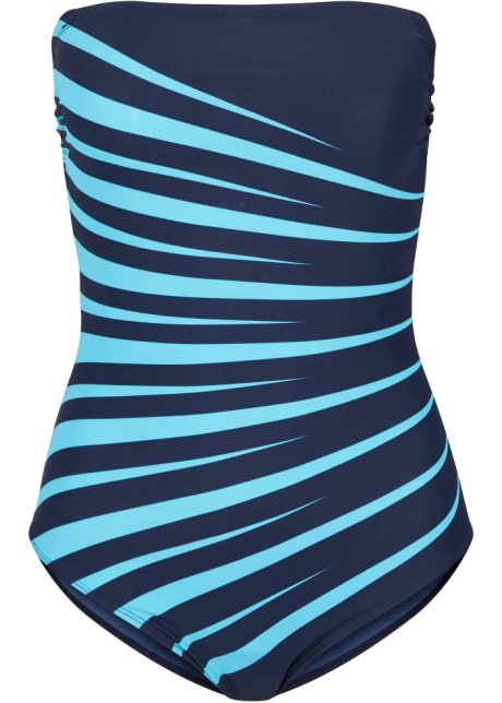 Shape Badeanzug leichte Formkraft in blau von vorne - bpc selection