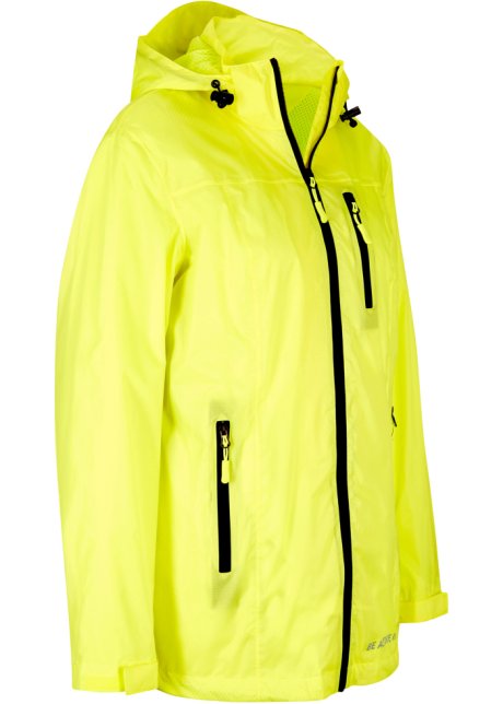 Reflektierende Funktions-Jacke, wasserabweisend  in gelb von vorne - bpc bonprix collection