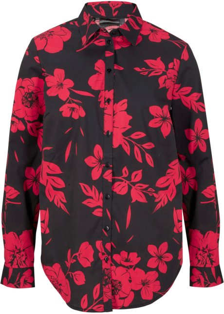 Bluse mit floralem Muster  in schwarz von vorne - bpc selection