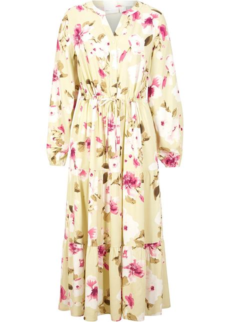Viskose Kleid in grün von vorne - bpc selection