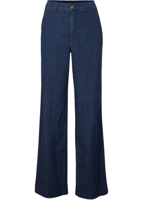 Stretch-Jeans, Wide Fit in blau von vorne - John Baner JEANSWEAR