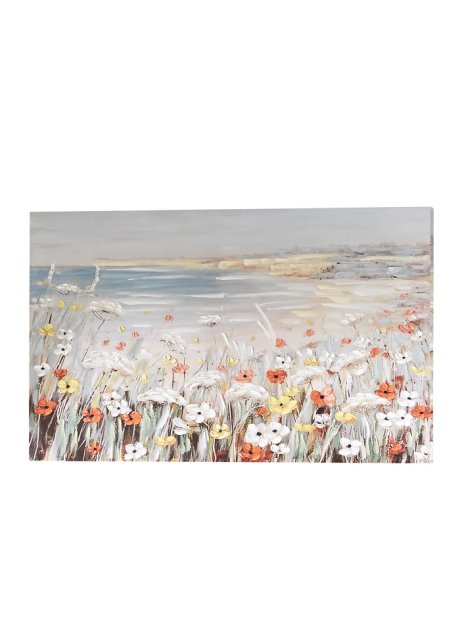 Bild mit Blumen und Meer in grau - bpc living bonprix collection