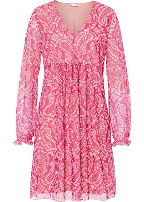 Tunika-Kleid in pink von vorne - BODYFLIRT