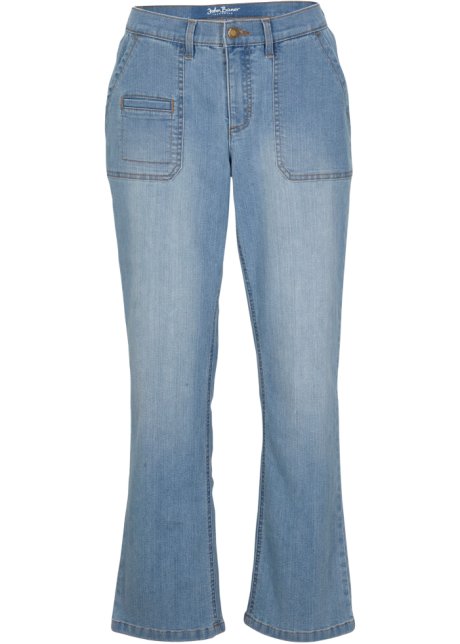 Stretch-Jeans, Knöchelfrei in blau von vorne - John Baner JEANSWEAR