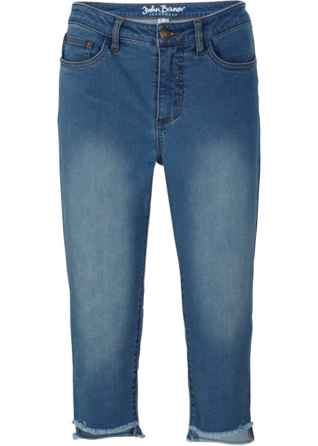 Capri-Shaping-Jeans in blau von vorne - John Baner JEANSWEAR