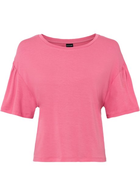 Boxy-Shirt in pink von vorne - BODYFLIRT