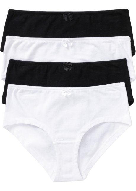 Panty (4er Pack) in schwarz von vorne - bpc bonprix collection