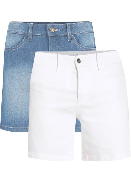 Stretch-Jeans-Shorts, 2er Pack in blau - John Baner JEANSWEAR