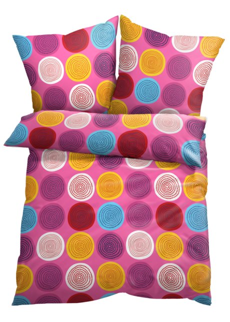 Bettwäsche mit Kreisen in pink - bpc living bonprix collection