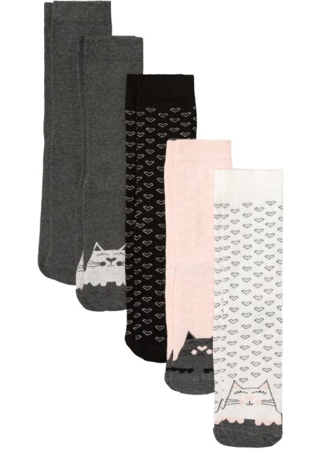 Socken (5er Pack) in grau von vorne - bpc bonprix collection