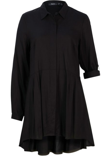 Vokuhila-Bluse in schwarz von vorne - bpc bonprix collection