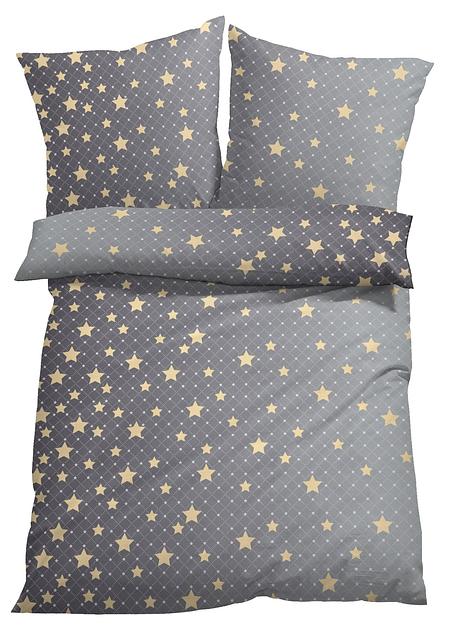 Bettwäsche mit Sternen in grau - bpc living bonprix collection