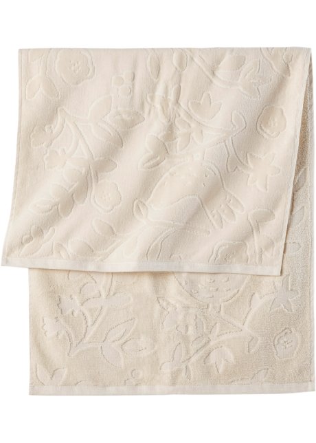 Handtuch mit Hoch-Tief-Struktur in beige - bpc living bonprix collection