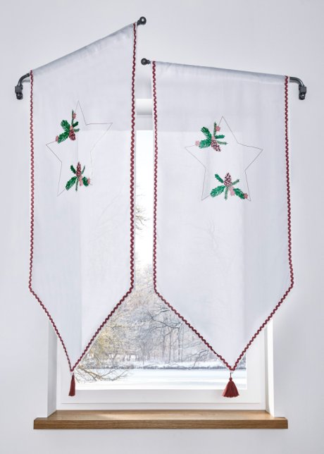 Panneaux mit weihnachtlichem Motiv (1er Pack) in weiß - bpc living bonprix collection