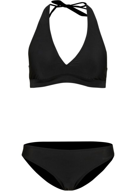 Neckholder Bikini (2-tlg.Set) in schwarz von vorne - bpc bonprix collection