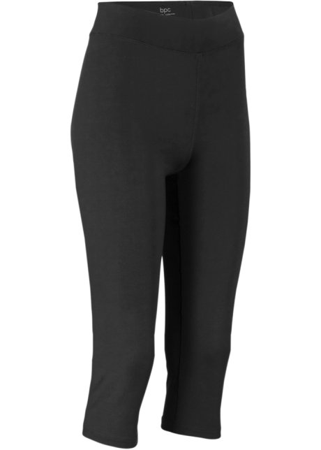 Capri-Leggings mit Stretch in schwarz von vorne - bpc bonprix collection