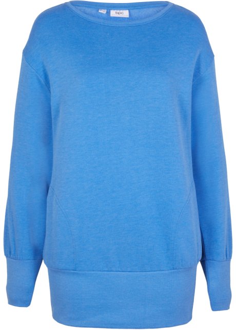 Oversize-Sweatshirt, langarm in blau von vorne - bpc bonprix collection