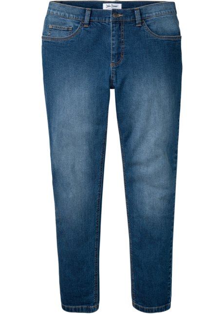 Classic Fit Stretch-Jeans mit Bio-Baumwolle in blau von vorne - John Baner JEANSWEAR