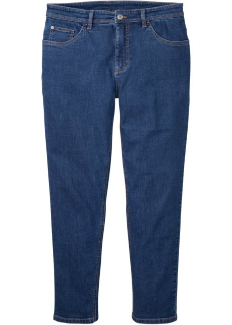  Stretch-Jeans in verkürzter Länge mit Positive Denim #1 Fabric in blau von vorne - RAINBOW