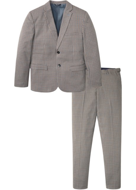 Anzug (2-tlg.Set): Sakko und Hose in grau von vorne - bpc selection