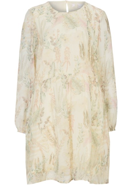 Kleid mit Seidenanteil in weiß von vorne - bpc selection premium