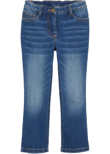 Mädchen Boot-Cut Jeans mit Positive Denim #1 Fabric in blau von vorne - John Baner JEANSWEAR
