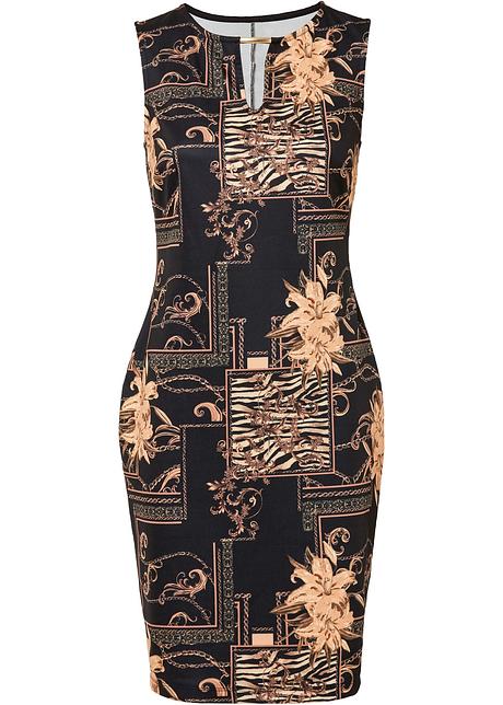 Etuikleid in schwarz von vorne - BODYFLIRT boutique