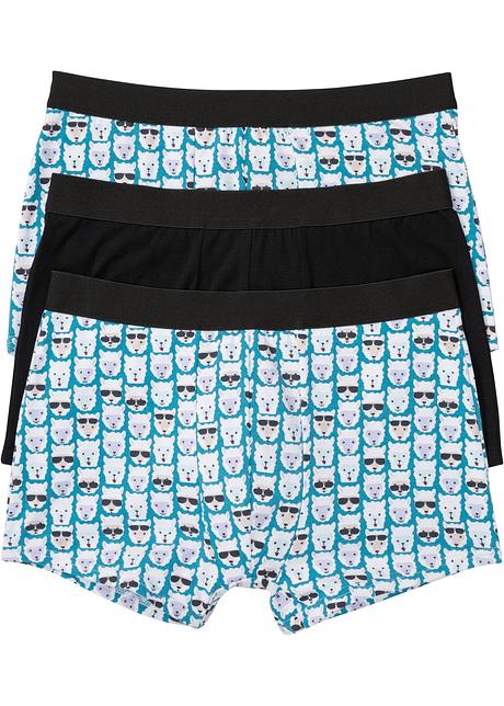 Boxer  (3er Pack) in grün von vorne - bpc bonprix collection