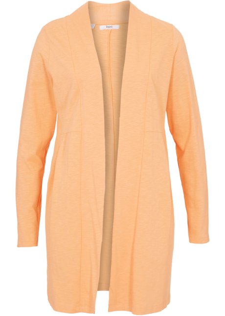 leichte Shirtjacke aus Flammgarn in orange von vorne - bpc bonprix collection