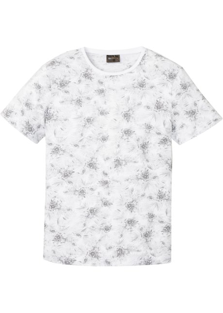 T-Shirt aus Leinen in weiß von vorne - bpc selection